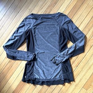 Lululemon Grey Long Sleeve Top Size 8
